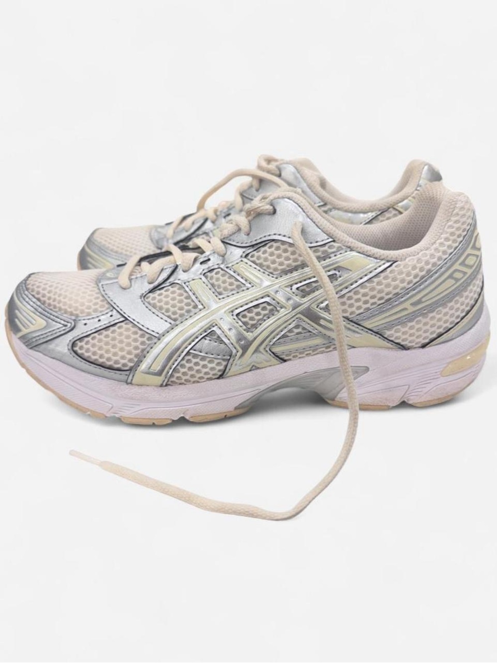 ASICS GEL-1130 · Cream / Pure Silver · Women’s 8.5 · Vintage Runner